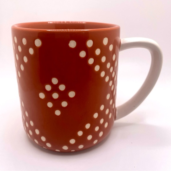 Threshold Rust Orange and White Polka Dot Coffee Mug - Picture 1 of 6